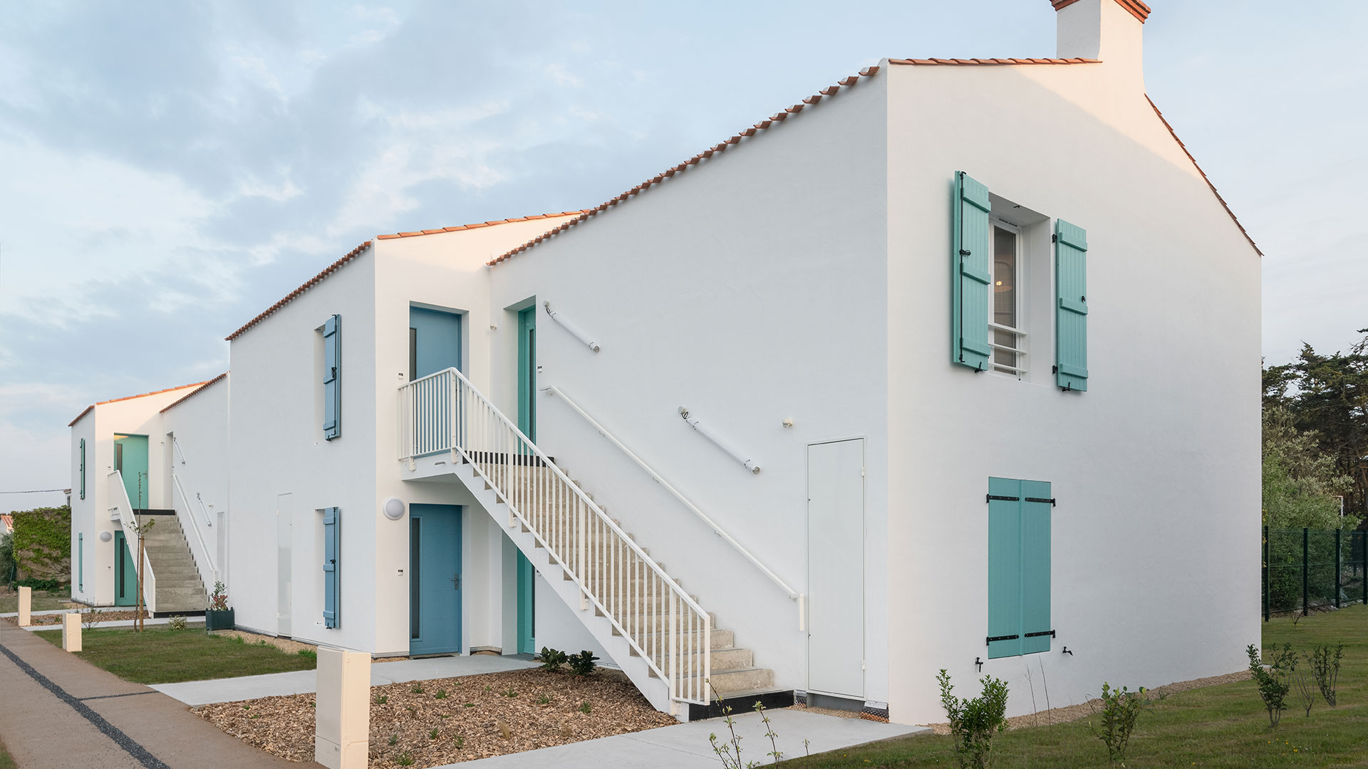 Résidence neuve charmante aux tonalités locales à Noirmoutier-en-l'Île.