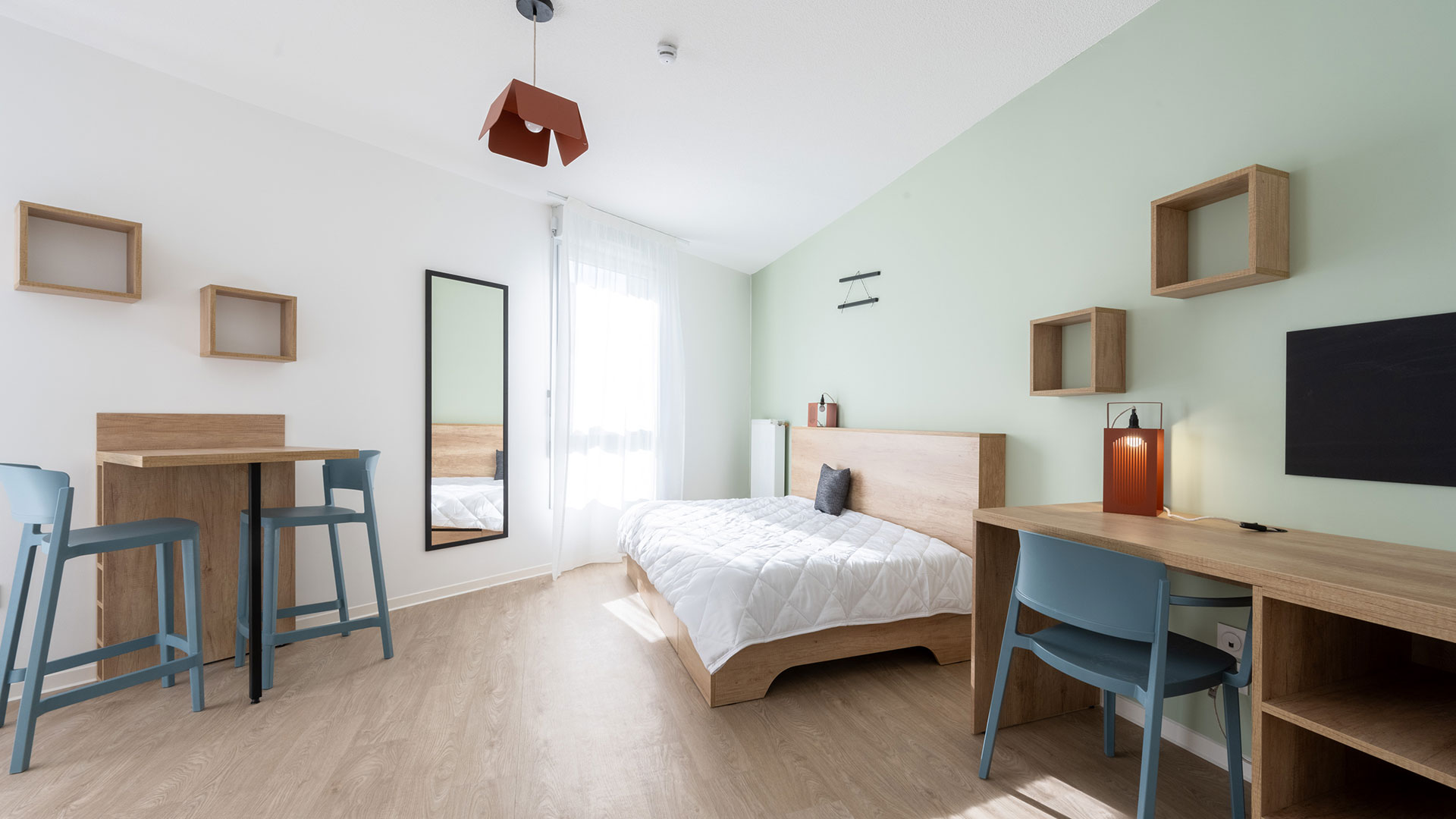 Appartement étudiant meublé et équipé dans résidence avec services à La Rochelle.